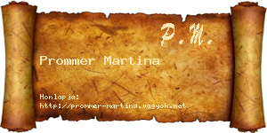 Prommer Martina névjegykártya